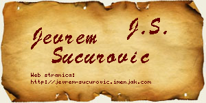 Jevrem Šućurović vizit kartica